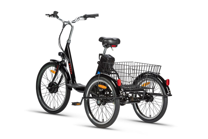 Tricicleta electrica Ztech ZT-81-AA TRAILER 2.0 autonomie 40 Km viteza maxima 25 km/h putere 250W acumulator 13Ah/36V nu necesita permis-Alb
